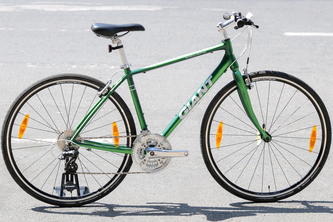 Xe đạp đường phố Giant Escape R3 được thiết kế theo phong cách cổ điển với tông xanh lá