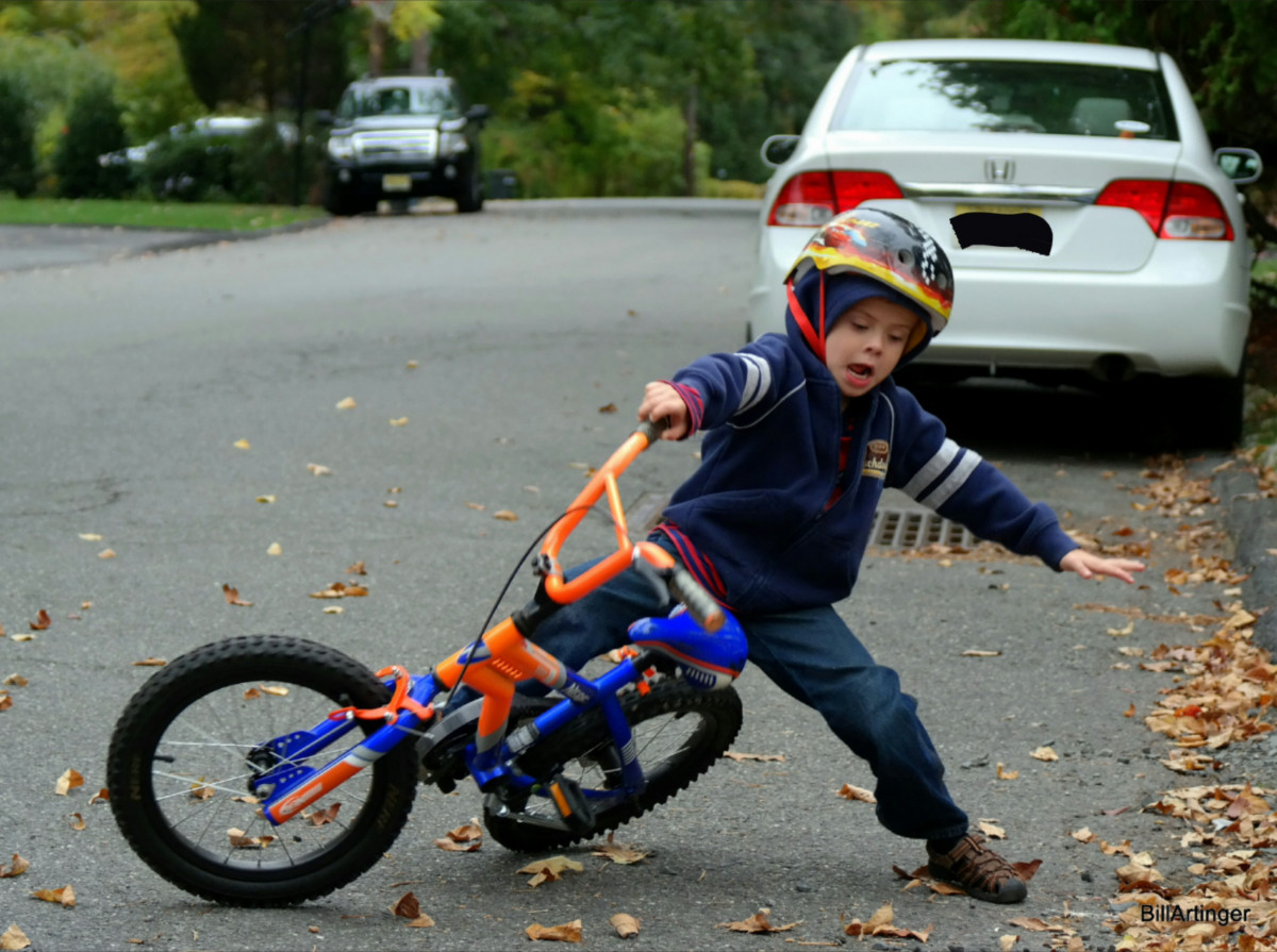 Xe đạp trẻ em không phù hợp với chiều cao gây té ngã