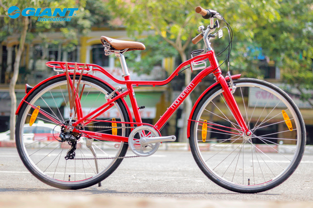 Xe đạp nữ đẹp Momentum (Mid -Step) với màu đỏ rực rỡ