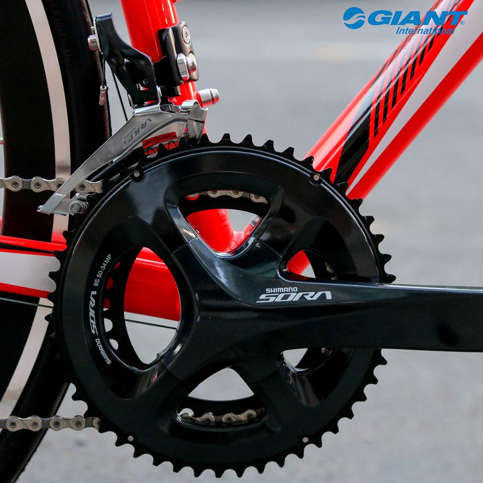 Giò dĩa Shimano Sora 34/50 răng truyền lực khá tốt