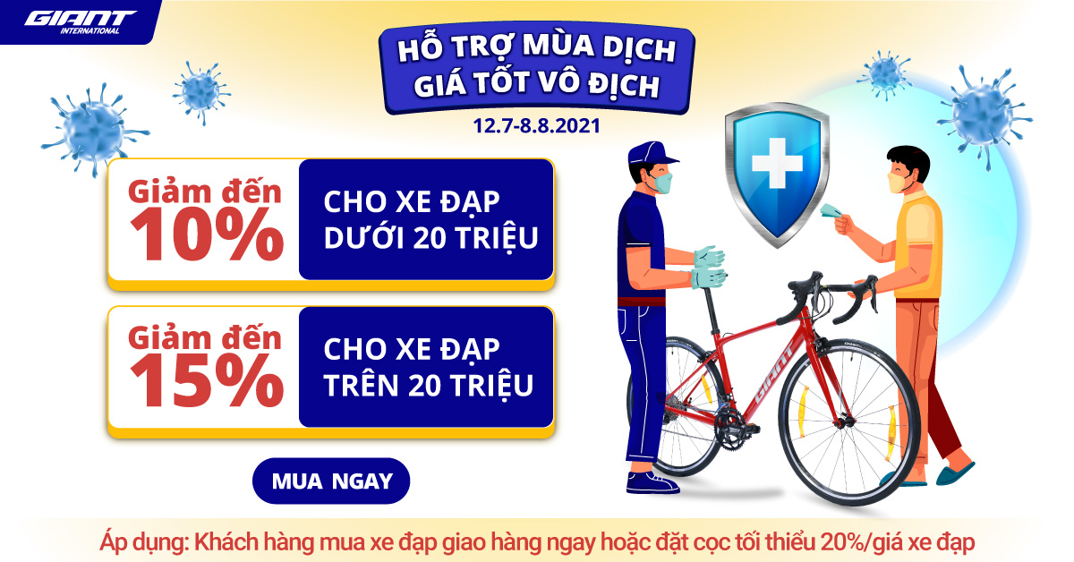 Chương trình ưu đãi mùa dịch khi mua xe đạp Giant tại Giant International Vietnam
