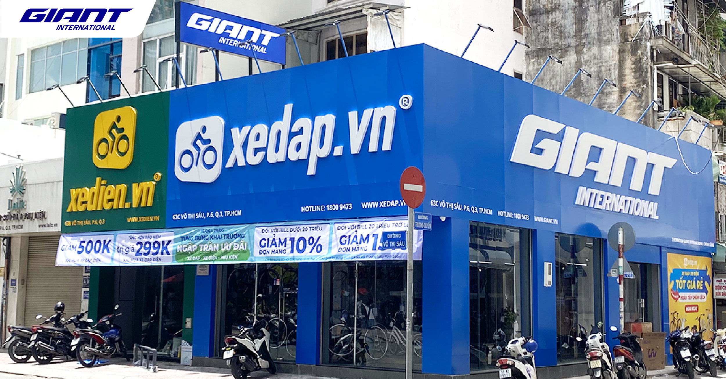 Xuất hiện đại lý xe đạp Giant – Xedap.vn thứ 12 tại 63C Võ Thị Sáu, Quận 3, TP. HCM