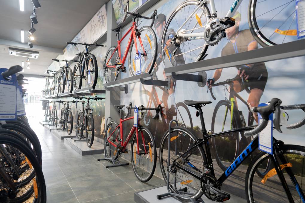 Các mẫu xe đạp thể thao chính hãng được trưng bày tại cửa hàng Xedap.vn